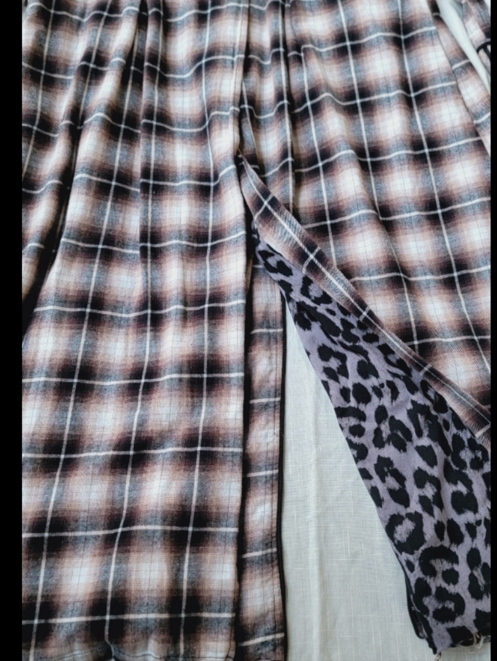 We The Free People ODESSA Military Style Plaid Trench Coat Duster Jacket READ!! - Picture 12 of 16